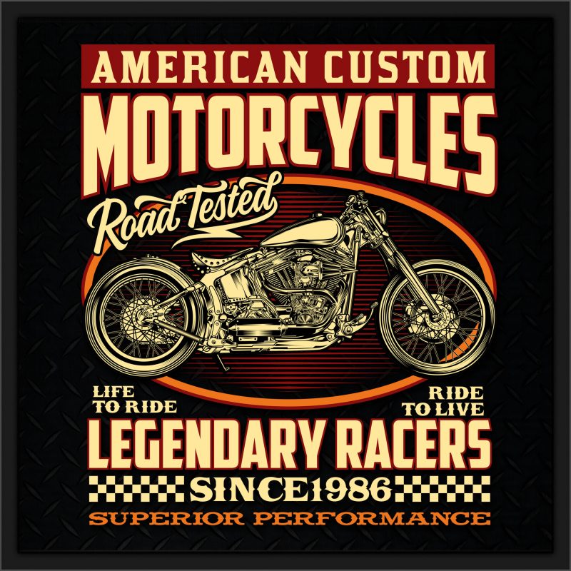 AMERICAN CUSTOM MOTORCYCLES buy t shirt design artwork