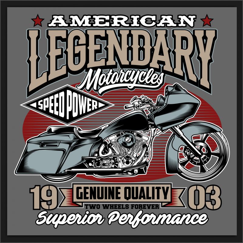 American Legendary t shirt design template