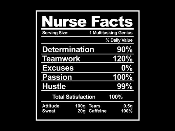 Nurse facts design for t shirt t shirt design to buy