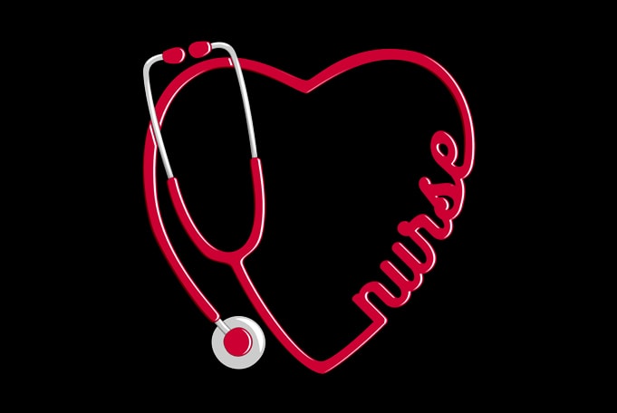 Nurse Love commercial use t-shirt design