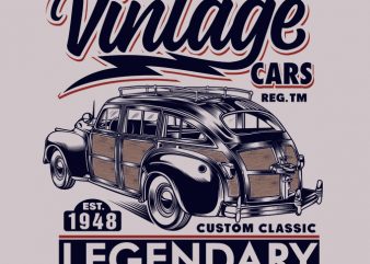 AUTOMOTIVE VINTAGE CARS t shirt design for purchase