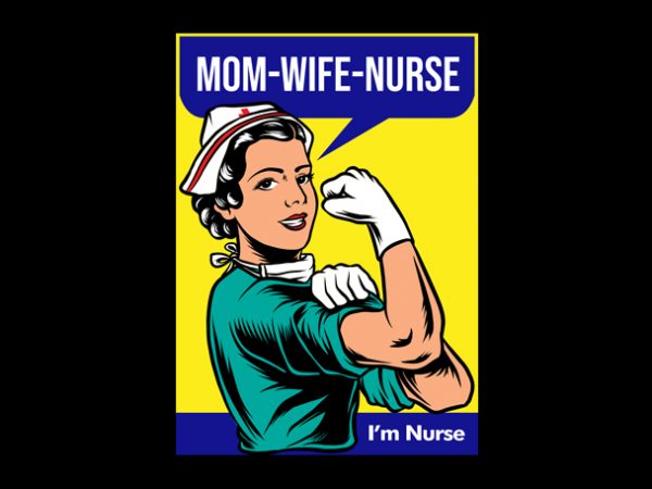 Mom wife nurse design for t shirt buy t shirt design