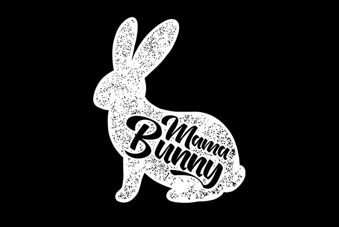 Mama Bunny Happy Easter t-shirt design for sale