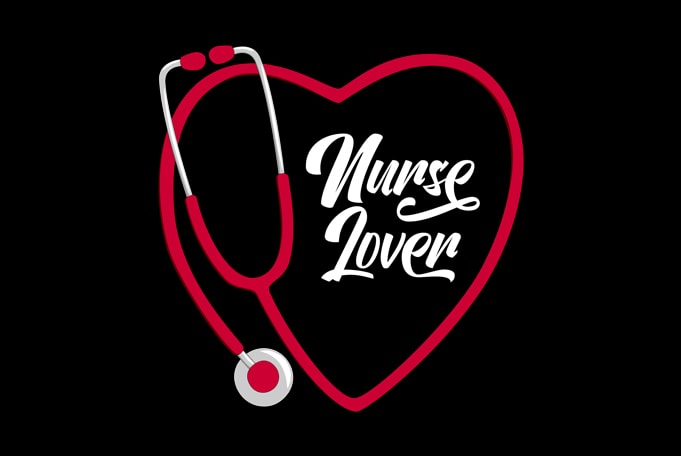 Nurse Lover print ready t shirt design