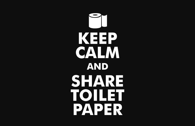 keep calm and share toilet paper t shirt design for sale