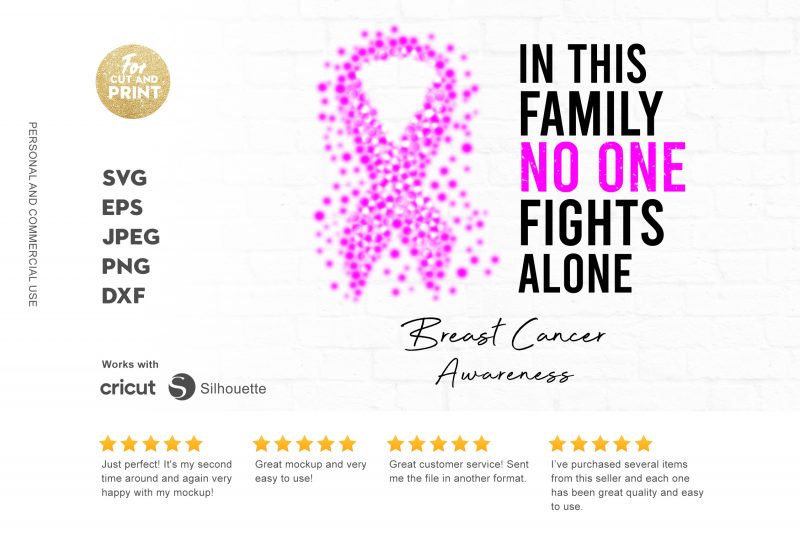 BREAST CANCER awareness t shirt design template