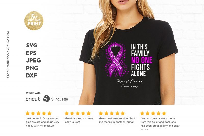 BREAST CANCER awareness t shirt design template