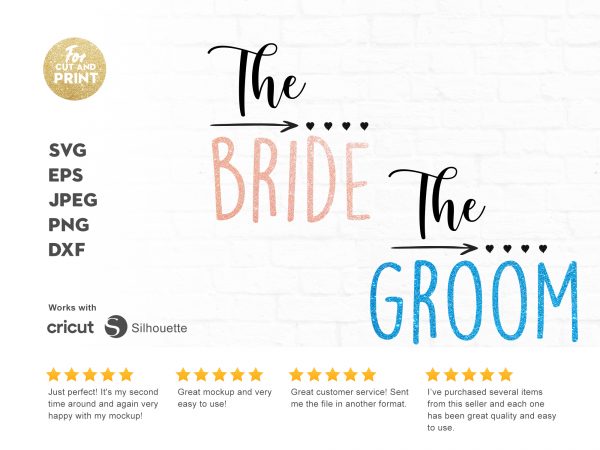The bride the groom buy t shirt design for commercial use