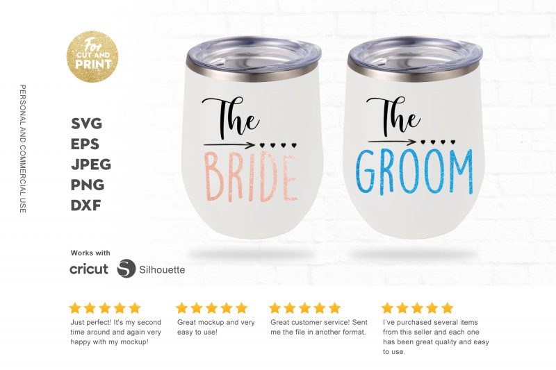 The Bride The Groom buy t shirt design for commercial use