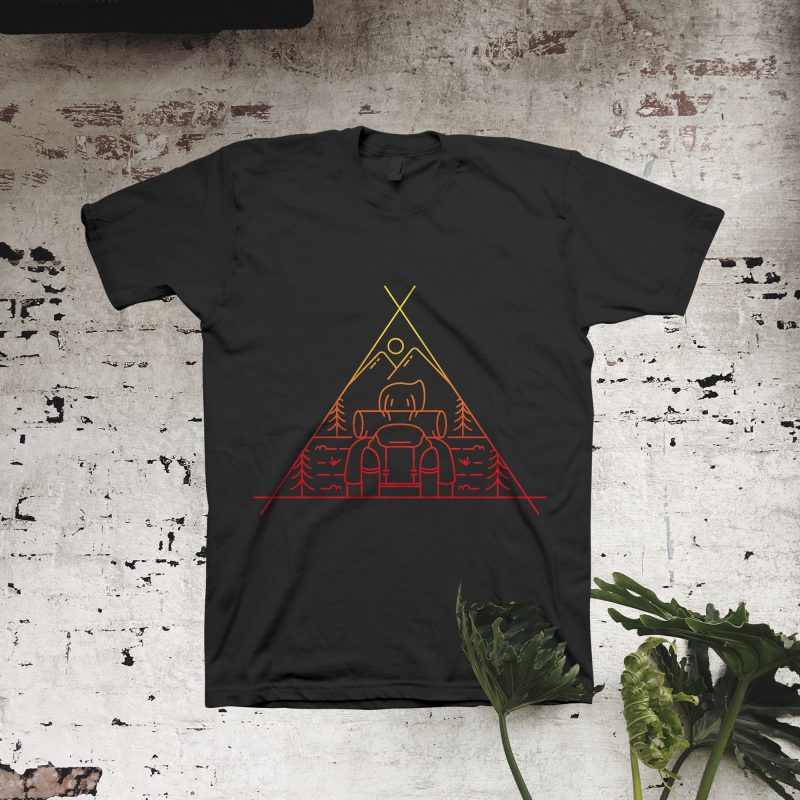 Outdoor Adventure t shirt design for download