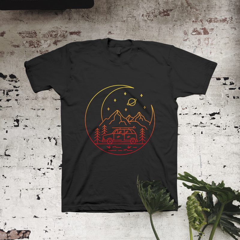 Space Vacation t-shirt design for sale