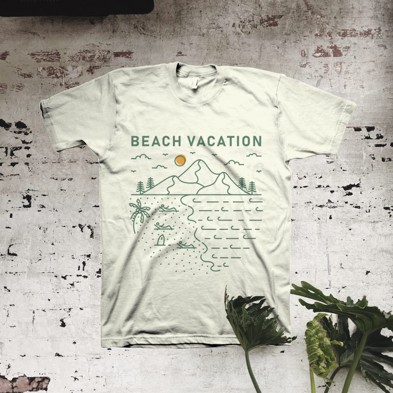 Beach Vacation commercial use t-shirt design