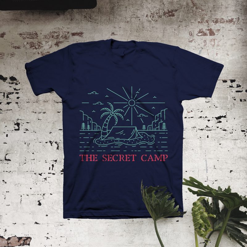 The Secret Camp t shirt design for download