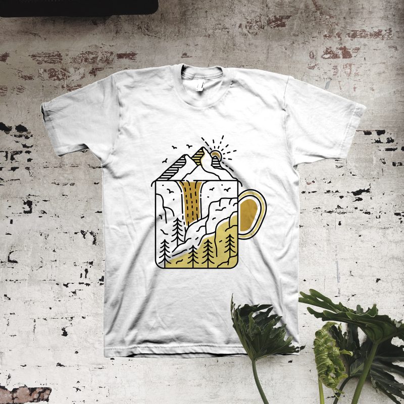 A Cup of Nature t shirt design for download