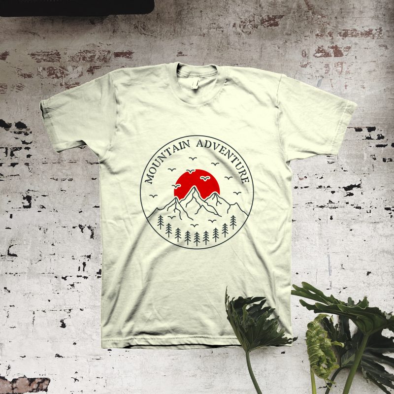 Mountain Adventure graphic t-shirt design