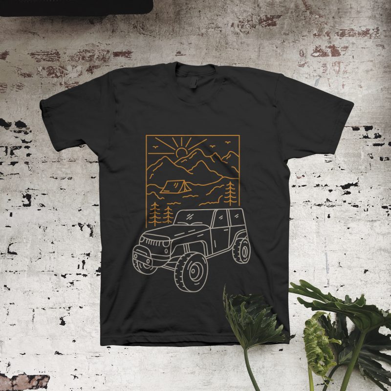 Off Roader Camp t shirt design for download