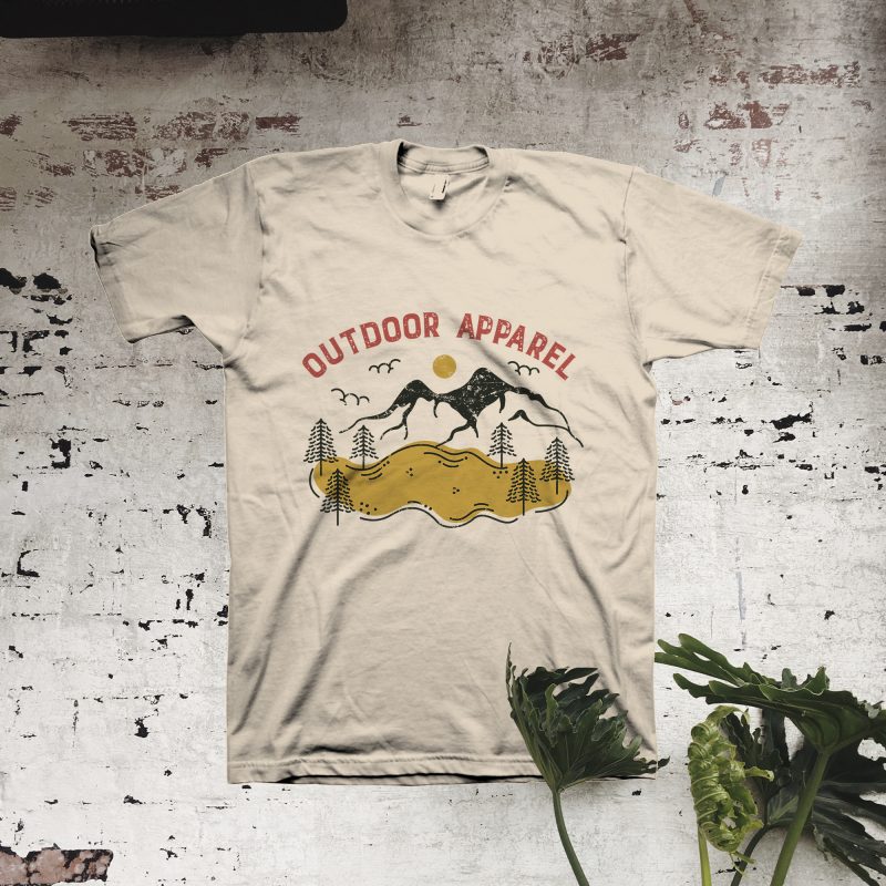 Outdoor Apparel t shirt design for download