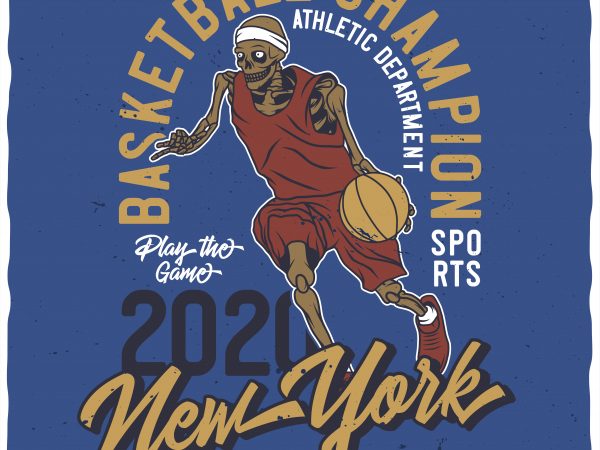 Basketball skeleton t shirt design for sale Basketball skeleton t shirt design for sale