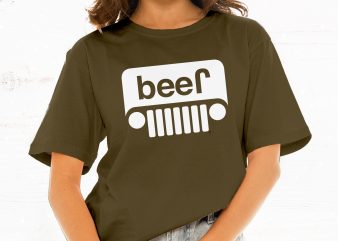 Beer Jeep t shirt design for sale