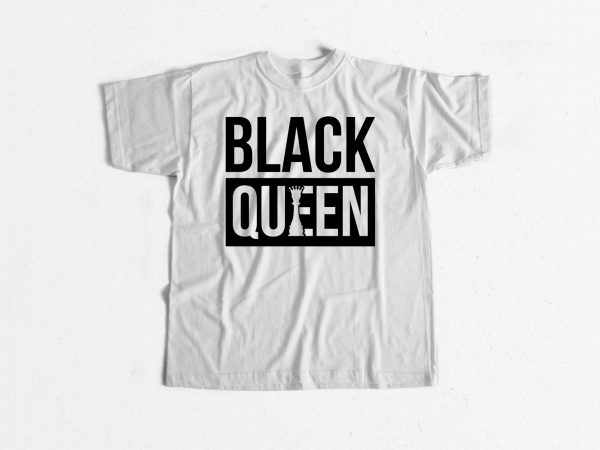 Black queen t-shirt design for sale Black queen t-shirt design for sale