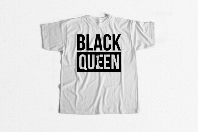 Black Queen t-shirt design for sale