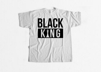 Black king t shirt design template