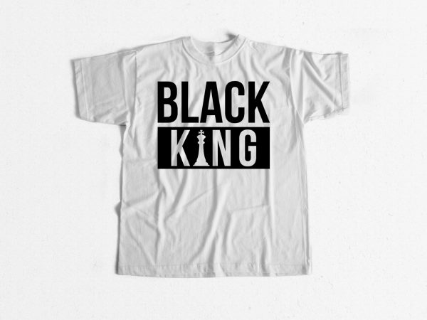 Black king t shirt design template