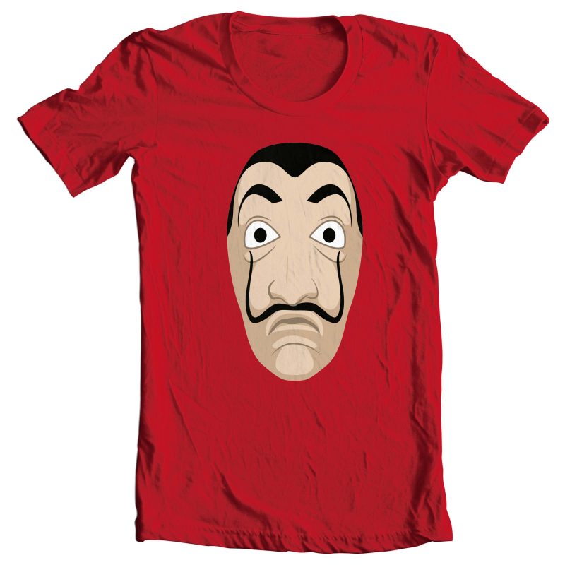Dali mask t-shirt design for sale