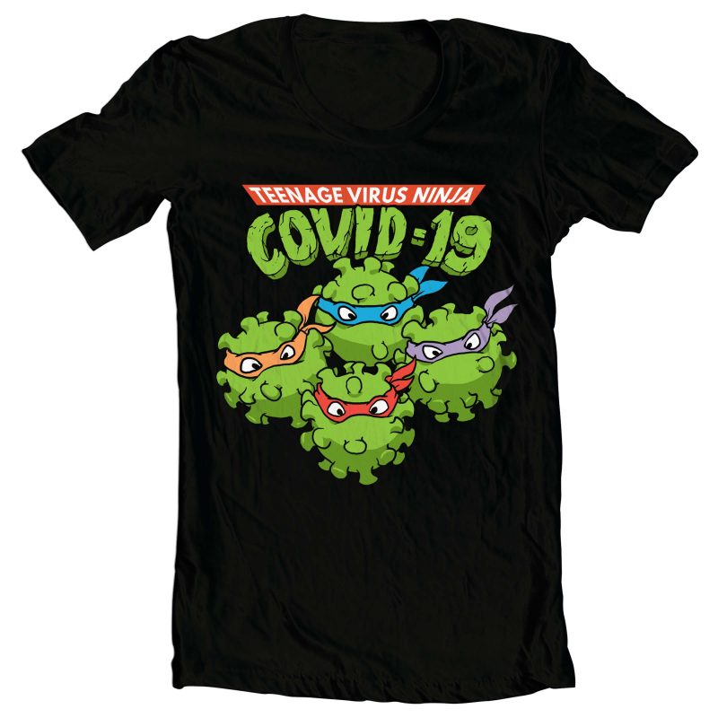 Teenage Virus Ninja Covid 19 ready made tshirt design