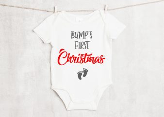 Bump’s First Christmas buy t shirt design for commercial use