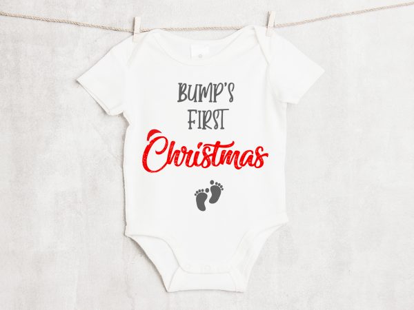 Bump’s first christmas buy t shirt design for commercial use