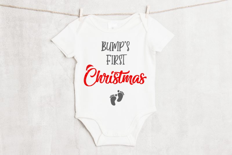 Bump’s First Christmas buy t shirt design for commercial use