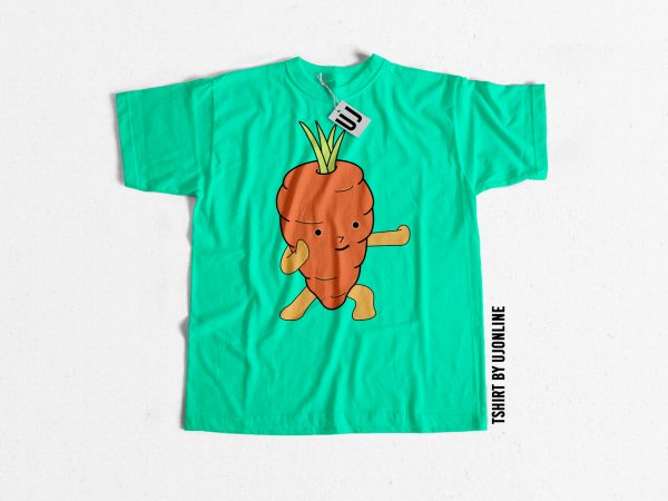Carrate funny carrot cartoon buy t shirt design for commercial use