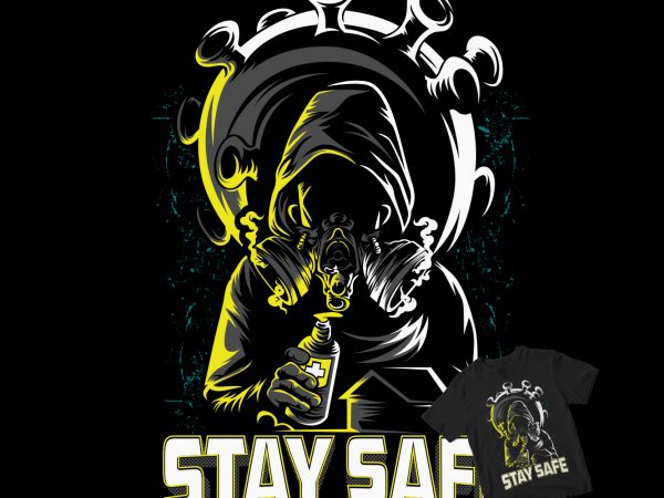 Stay safe, destroy corona print ready t shirt design Stay safe, destroy corona print ready t shirt design