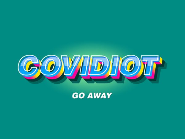 Covidiot 01 t shirt design for purchase