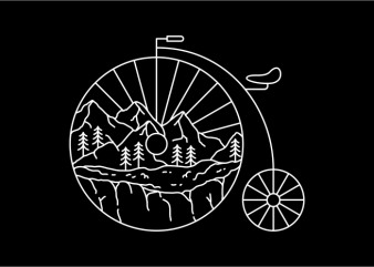 Classic Bike Adventure graphic t-shirt design