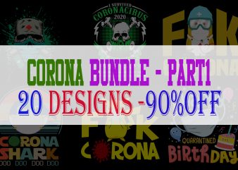 Corona Bundle Part 1 – 20 Designs – 90% OFF
