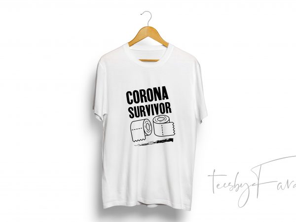 Corona survivor t shirt design for sale