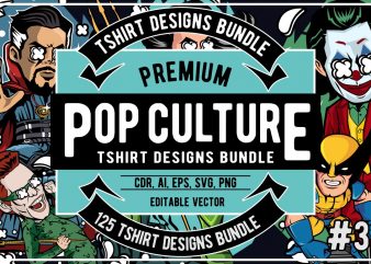 125 Cartoon Pop Culture #3 t-shirt design for sale