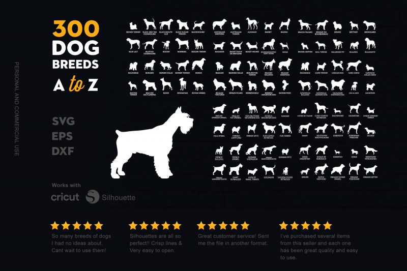 300 Dog Bundle A to Z vector t shirt design