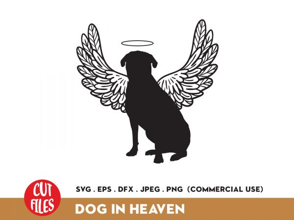 Dog in heaven 3 ready made tshirt design