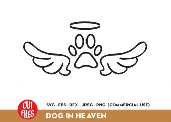 Dog In Heaven ready made tshirt design