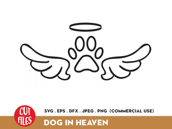 Dog in heaven ready made tshirt design