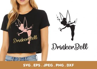 Drinkerbell t-shirt design png