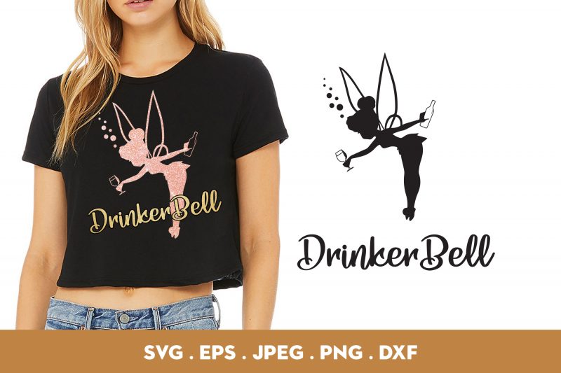 Drinkerbell t-shirt design png