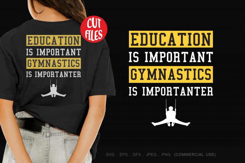 Education Is Important Gymnastics Is Importanter shirt design png