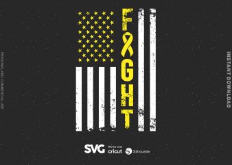 Fight Flag for Bone Cancer SVG – Cancer – Awareness – buy t shirt design artwork