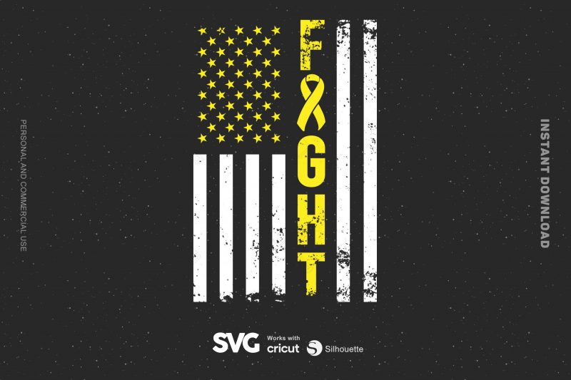 Fight Flag for Bone Cancer SVG – Cancer – Awareness – buy t shirt design artwork