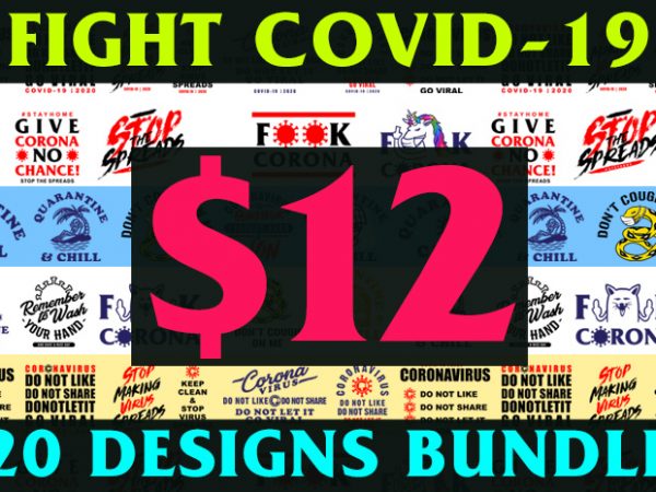 20 designs bundle fight covid-19