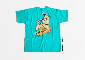 Funny Banana Cartoon graphic t-shirt design